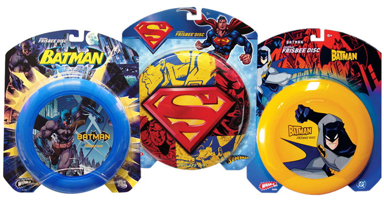 Superman & Batman Frisbee Packaging