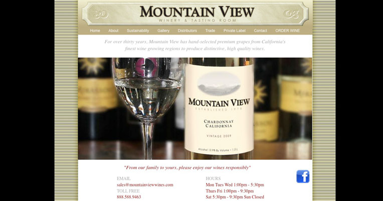 Winery website
